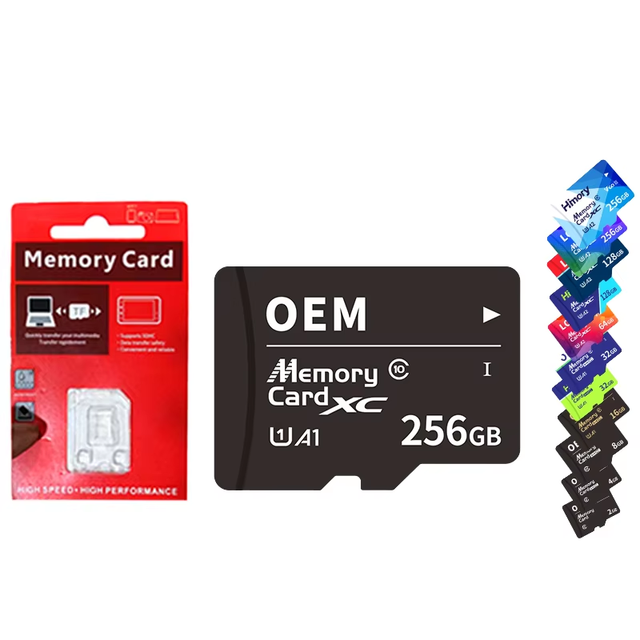 100% Full Real Capacity Micro Memory SD Mini Card Plastic Material Class 10 Speed-128GB 256GB 512GB 1TB Memory Options