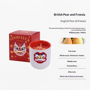 Chinese Lion Dance Shaped Scented Candle Jar National Trend Aroma Decor Home <b>Ornament</b> Birthday Wedding Souvenir Gift - Product Image 4