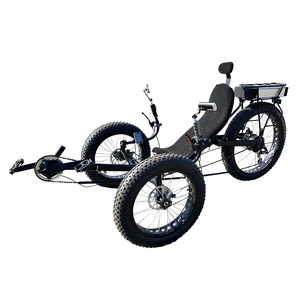 Outdoor Mountain 3 trois roues pliable gros pneu vélo couché Cool Green Power électrique Velo Trike - Product Image 3