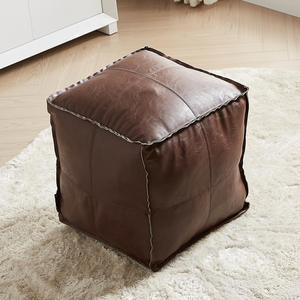 Tabouret carré rembourré en cuir marocain extensible chaussure à langer canapé tabouret bas couverture <span class=keywords><strong>Tatami</strong></span> stockage pied canapé <span class=keywords><strong>Futon</strong></span> entrée maison - Product Image 5