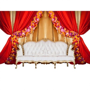 Último Modelo de Sofá para Bodas Indias en Venta, Muebles para Escenarios de Bodas Musulmanas, Juego de Sofás de Madera Tallada para Bodas, Venta Directa de Fábrica en EE. UU. - Product Image 1