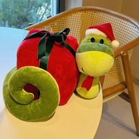 2024 gros sac de bonbons de noël serpent en peluche fabricant de jouets personnalisé doux peluche serpent peluche poupée pour les enfants