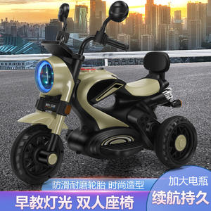 Motocicleta eléctrica Jambelai para niños de 1 a 6 años, recargable, con doble motor, luces y música, juguete para montar al aire libre. - Product Image 4