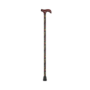 Canne télescopique en alliage d'aluminium Gb, hauteur réglable de 73 à 95,5 cm, avec poignée en bois pour les personnes âgées - Product Image 3