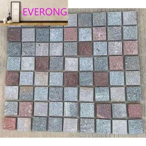 Natural Split Verde Gris Marrón Rojo <span class=keywords><strong>Porfido</strong></span> Pórfido Paisajismo Cubo Piedras Adoquines - Product Image 3