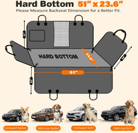 Housse de siège de voiture pour chien en PU, pliable, imperméable, anti-rayures, style hamac en maille solide pour animaux, 2 ceintures de sécurité, matériau Oxford