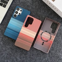 Étui de téléphone en fibre de carbone magnétique rigide de qualité supérieure avec protection intégrale des côtés pour Samsung S26 ultra S25 S24