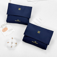Pochette en coton personnalisée avec logo, sacs de rangement en vrac, fermeture à rabat pour emballage cadeau