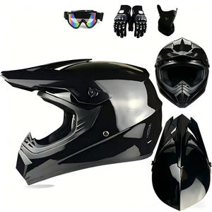 Casco de Motocross con Certificación DOT, ABS, Integral, para Carreras Todoterreno, con Gafas, Guantes y Máscara para Motocross y Dirt Bike - Product Image 5