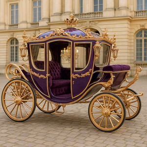 รถม้าไฟฟ้า ZZREALLY รุ่น Royal Horse Carriage สีสั่งทำพิเศษ 150-250 แรงม้า ใช้พลังงานแบตเตอรี่ เหมาะสำหรับงานแต่งงาน คริสต์มาส การท่องเที่ยว หรูหรา ลดราคาพิเศษ - Product Image 1