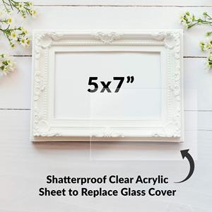 แผ่นอะคริลิคใสแผ่นกระจกใส5 "x 7" 0.04 "หนา (1มม.) แพ็คแผ่นพลาสติกใส10ชิ้นพร้อมกระดาษป้องกัน - Product Image 4