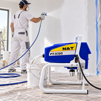Pulvérisateur de peinture sans air électrique OEM CE haute pression 3000 PSI 1200W à débit variable, machine de pulvérisation portable pour texture murale