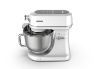 Batteur sur socle inclinable 5,7 L 800 W 12 vitesses, mélangeur planétaire à faible bruit, boîtier en plastique ABS, avec hachoir à viande, vente directe OEM