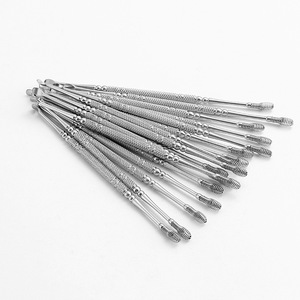 Manufacturer's stainless steel ear pick set, 6-piece ear cleaning <b>tool</b> with spring-loaded double-headed rotating mechanism. - Product Image 3