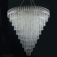 Lustres de mariage 80 cm, rideau de perles acryliques, pendentifs transparents de luxe, luminaires de plafond pour salle de banquet de mariage, décoration de plafond