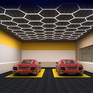 Lámpara <span class=keywords><strong>LED</strong></span> de techo de pared, iluminación de detalle de lavado de coches personalizada, <span class=keywords><strong>luz</strong></span> <span class=keywords><strong>LED</strong></span> de garaje, luces hexagonales de trabajo en forma de panal - Product Image 3