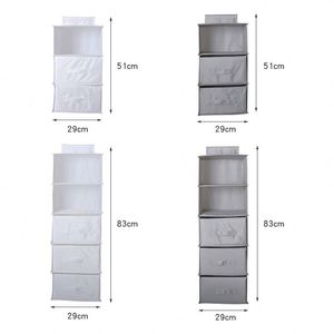 Sac de rangement suspendu multicouche en tissu Oxford, cintre en tissu lavable pour vêtements de placard, organisateurs de chaussettes de nuit pour le salon - Product Image 1