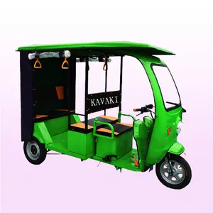 KAVAKI-triciclo de panel solar eléctrico de cuatro plazas, vehículo de turismo cubierto y abierto, tuk-tuk, Exportación a África, el sudeste asiático