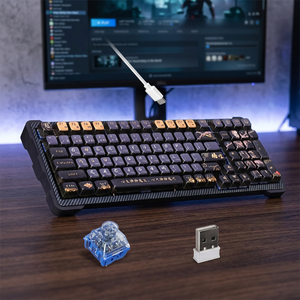Nouveau clavier de jeu mécanique 99 touches, triple mode, silencieux, avec interrupteurs Kailh, rétroéclairage RGB, taille standard, hot-swap, USB Type-C, anti-ghosting - Product Image 1
