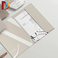 Impresión Personalizada, Ecológica, Certificada ISO9001, Logotipo Negro, Carpeta de Presentación de Video en Papel de Tapa Dura A2/A3/A4/A5, Tarjeta de Visita
