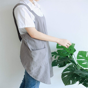 Grembiule senza lacci semplice da <span class=keywords><strong>donna</strong></span> giapponese in puro cotone per la casa da forno bavaglino ampio e creativo - Product Image 5