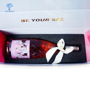 Red Gift Liquor Packaging Folding Mini Customize Single Bottle Wine <b>Box</b> - Product Image 4