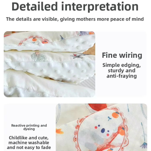 0-3 anni personalizzabile bambino quadrato cartone animato stile europeo-americano federa casa uso 100% cotone Anti acaro della polvere - Product Image 3