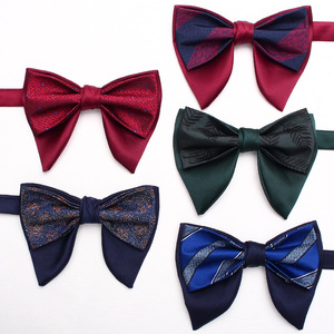 Nœud Papillon <span class=keywords><strong>Homme</strong></span> Vintage à Motifs Floraux, Grande Forme Corne, <span class=keywords><strong>Chic</strong></span> et Professionnel, Double Couche, Pointu, pour Costumes et Événements Formels - Product Image 3