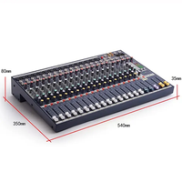 Paulkitson EFX16 Contrôleur DJ professionnel Console audio Mélangeur Performance de scène Système de sonorisation avec construction métallique