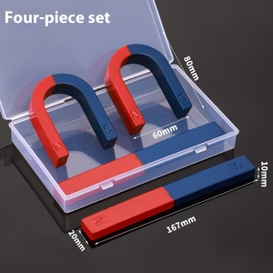 Kit d'expérimentation scientifique en physique de deuxième année <span class=keywords><strong>Aimant</strong></span> en fer à cheval en forme de U pour enfants <span class=keywords><strong>Aimant</strong></span> en ferrite à pôle <span class=keywords><strong>positif</strong></span> <span class=keywords><strong>négatif</strong></span> NS - Product Image 2