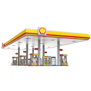 Đặc biệt prefab Kết Cấu Thép illuminuated mái trạm dịch vụ tán trạm xăng tán để bán - Product Image 5