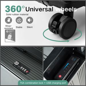 FUTUREJOY Maleta Eléctrica de 4 Ruedas con Scooter Integrado, Equipaje de Aluminio Inteligente para Viajes, Venta al Por Mayor - Product Image 2