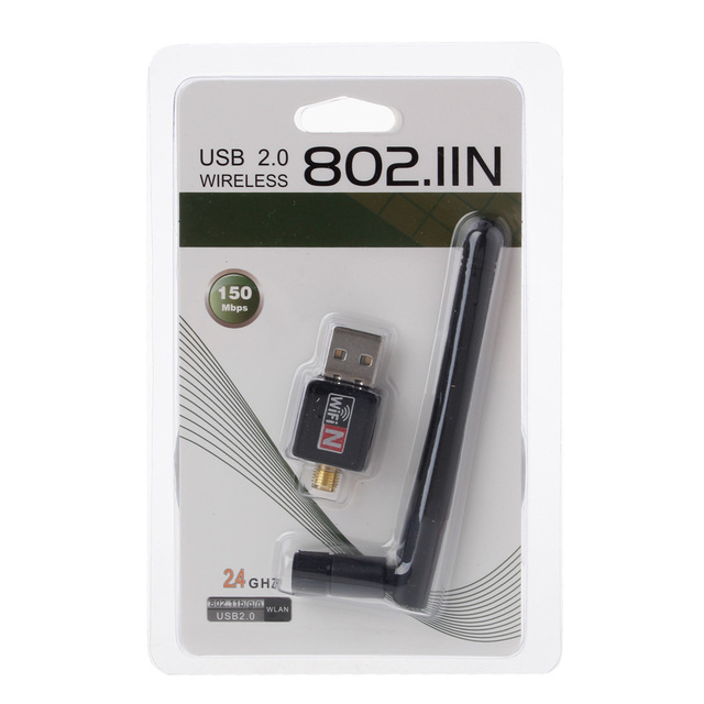 150Mbps 2db 8188 Mini USB WiFi Adapter LAN Wi-Fi Receiver Dongle Antenna 802.11 B/g/n Wireless Network Card