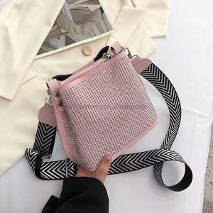 Sac à main de créateur neuf avec strass, sac bandoulière couleur unie avec fine sangle, sacs à main pour femmes, sac seau Tanjing - Product Image 4