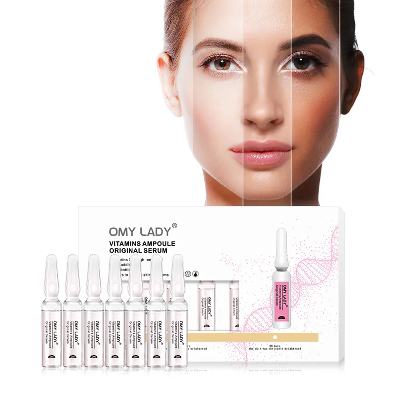 Benutzer definiertes Logo Anti-Falten-Vitamin-Ampulle Make-up-Basis serum Anti-Aging-Kollagen-Gesichts ampulle für die Schönheits-Hautpflege