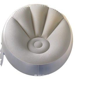 <b>Inflatable</b> <b>Sofa</b> Single Person Lazy Chair 90x90cm Grey PVC Illuminated <b>Sofa</b> Home Use - Product Image 1