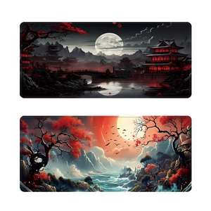 Grand tapis de bureau FX Japanese Sakura Moon 31,5x15,7 pouces, tapis de souris antidérapant pour le jeu, le bureau, l'esthétique anime, tapis de table - Product Image 4