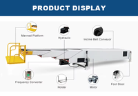 Système de convoyeur à bande télescopique mobile à faible bruit et économique, qualité garantie, construit avec un système hydraulique