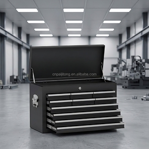 Caja de Almacenamiento Industrial de Metal con Asa Plegable para Organización de Herramientas en <span class=keywords><strong>Taller</strong></span> y Garaje - Product Image 1