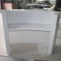Table de réception personnalisée en pierre de Corians Accueil Petite table de réception d'hôtel blanche et durable