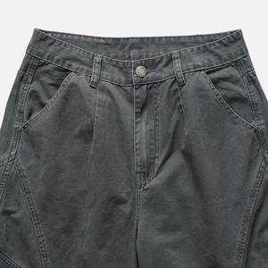 Pantalones Vaqueros Anchos de Mezclilla Gris, Corte Holgado, 100% Mezclilla, Ajuste Relajado, Jeans Utilitarios de Alta Calidad - Product Image 3