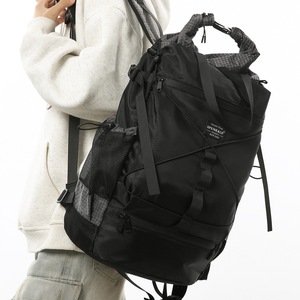 Men's <b>Backpack</b> <b>Large</b> Capacity 20-35L Waterproof Multi Layer Storage For Commuting Travel Solid Color Detachable Strap - Product Image 2