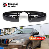 Copri Specchietti Laterali Stile M per BMW X5 E70 X6 E71 2007-2014, Set di Calotte Specchietti Retrovisori in Plastica ABS Lucida Nera