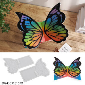 KK473 Diy Butterfly Bücherregal Support Buchhalter Harz Gussform Noten ständer Buch Lese ständer Bücherregal Epoxidharz form - Product Image 3