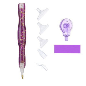 Mới đa chức năng xuyên biên giới thương mại nước ngoài kết hợp thiết lập vàng long lanh bột nhựa Bút Kim Cương sơn Dot khoan bút - Product Image 4