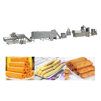 Nouvelle ligne de production entièrement automatique de grande capacité pour la fabrication et la découpe de snacks soufflés, en acier inoxydable de qualité alimentaire