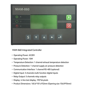 Contrôleur de compresseur d'air MAM870 avec unité de contrôle centralisée pour la coordination multi-compresseurs pour les stations d'air industrielles - Product Image 5