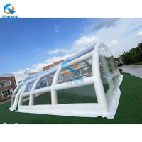 Tente de réception gonflable transparente en PVC, étanche et hermétique, à simple couche, grande capacité pour événements extérieurs, 6-8 personnes