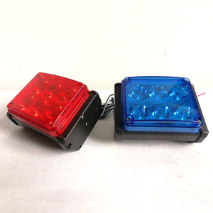 Lampe stroboscopique 12V pour moto, feux d'urgence carrés rouges bleus, feux d'avertissement de camion, lampe à LED - Product Image 1