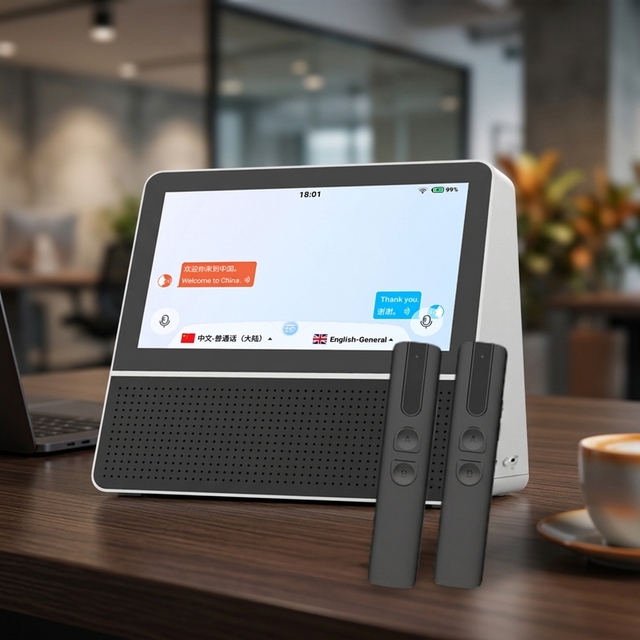 Offline Translation Long Battery Life 5G Android Desktop Translator AI Voice Assistant YUHUA 7.0inch Screen 121 Languages